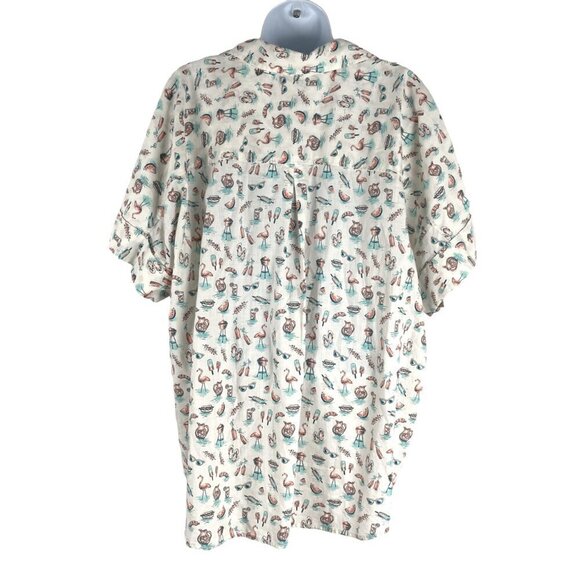 Duluth Printmaker Lightweight Popover Shirt Womens Large‎ Barbeque NWT TP-2582 - Picture 6 of 15